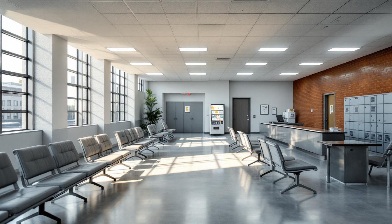 Visitation facilities and waiting area at Laurens County Detention Center