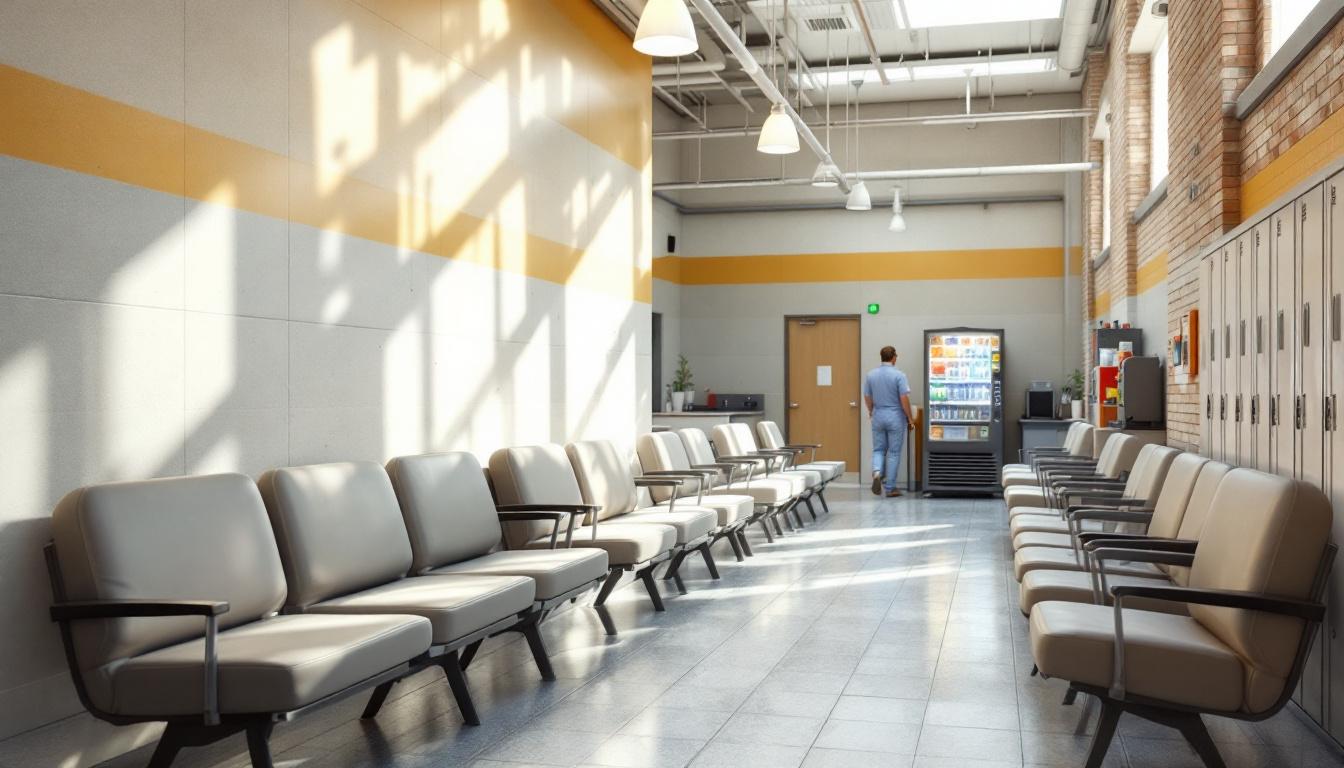 Visitation facilities and waiting area at Kershaw County Detention Center