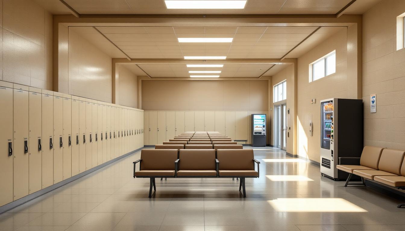 Visitation facilities and waiting area at FCI Williamsburg
