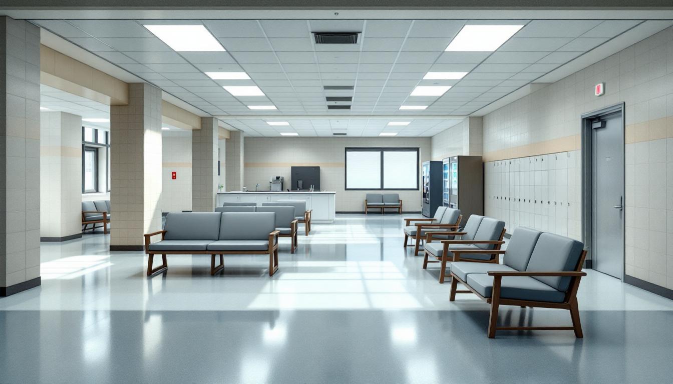 Visitation facilities and waiting area at Kirkland Correctional Institution