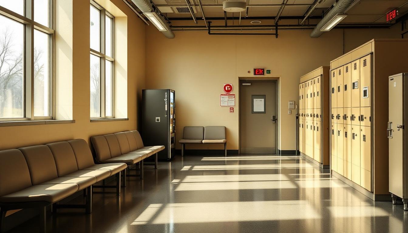 Visitation facilities and waiting area at Allendale Correctional Institution
