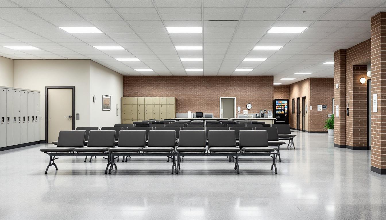 Visitation facilities and waiting area at South Carolina Department of Corrections