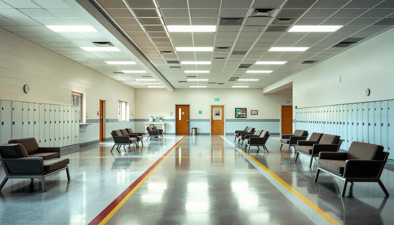Visitation facilities and waiting area at Kershaw Correctional Institution