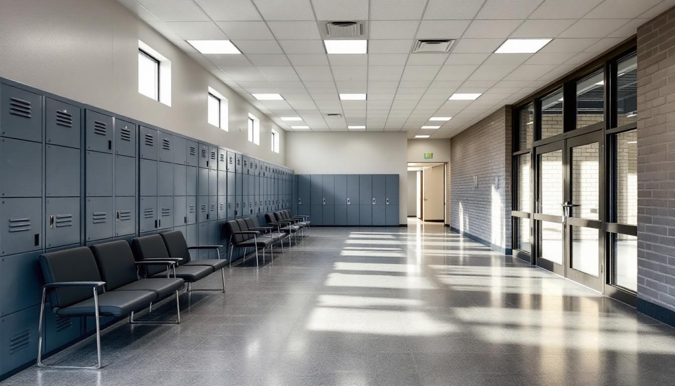 Visitation facilities and waiting area at Broad River Correctional Institute