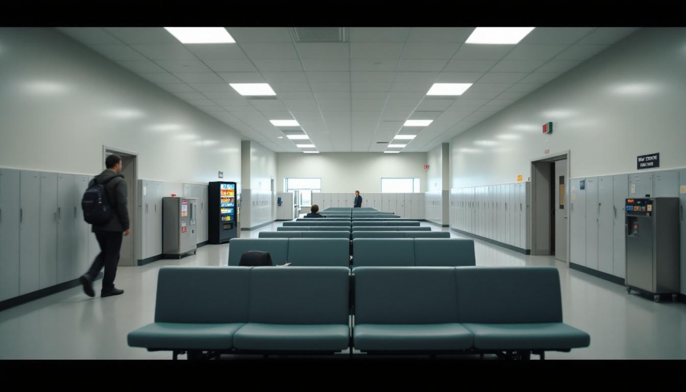 Visitation facilities and waiting area at Trenton Correctional Institution