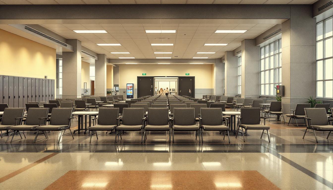 Visitation facilities and waiting area at Trenton Correctional Institution