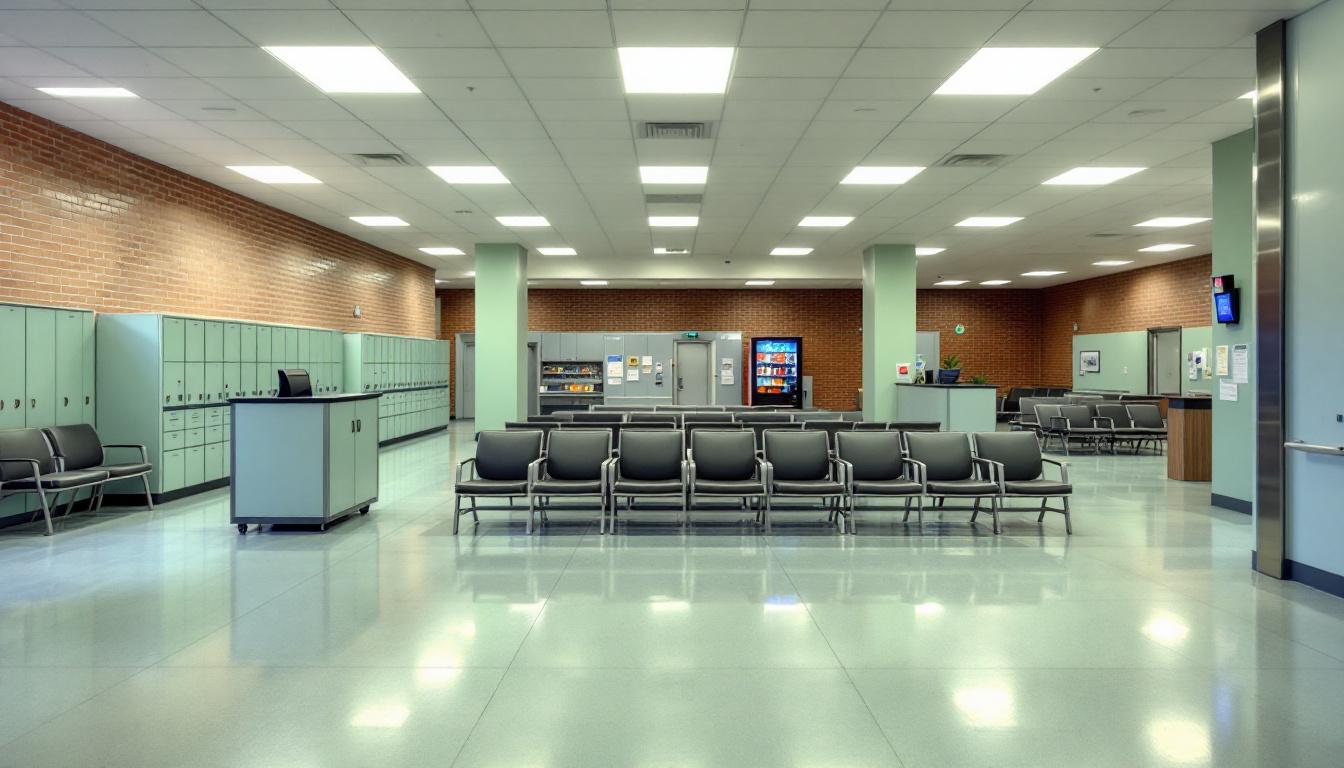 Visitation facilities and waiting area at The Jasper County Detention Center