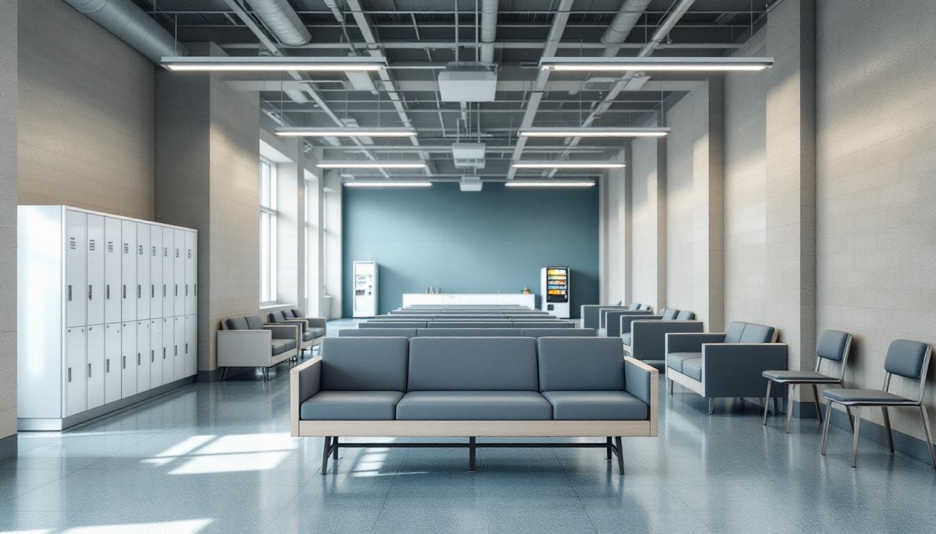 Visitation facilities and waiting area at Chesterfield Detention Center