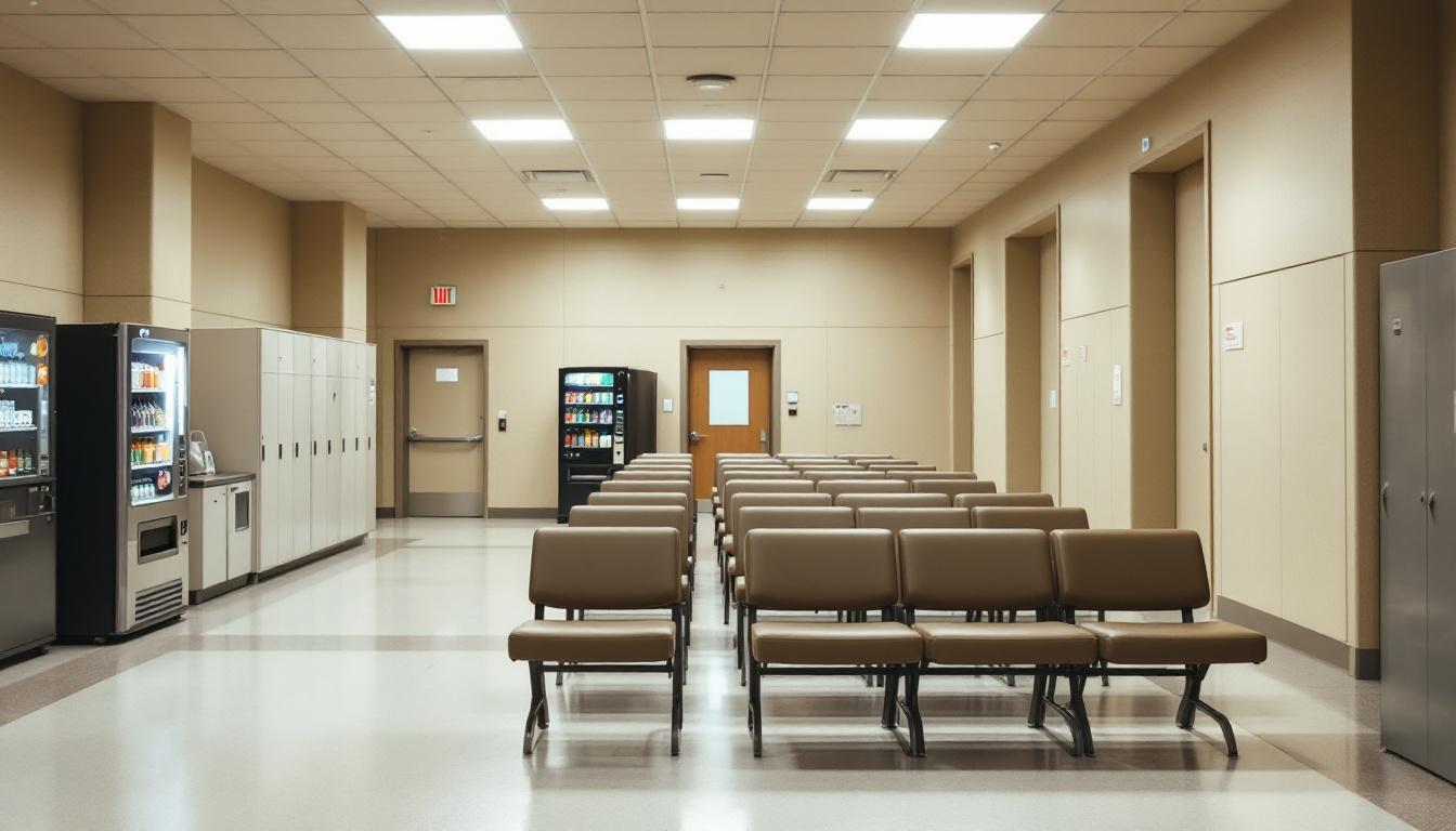Visitation facilities and waiting area at Clarendon County Detention Center