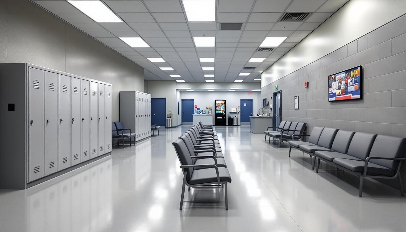 Visitation area at Darlington County Prison Farm
