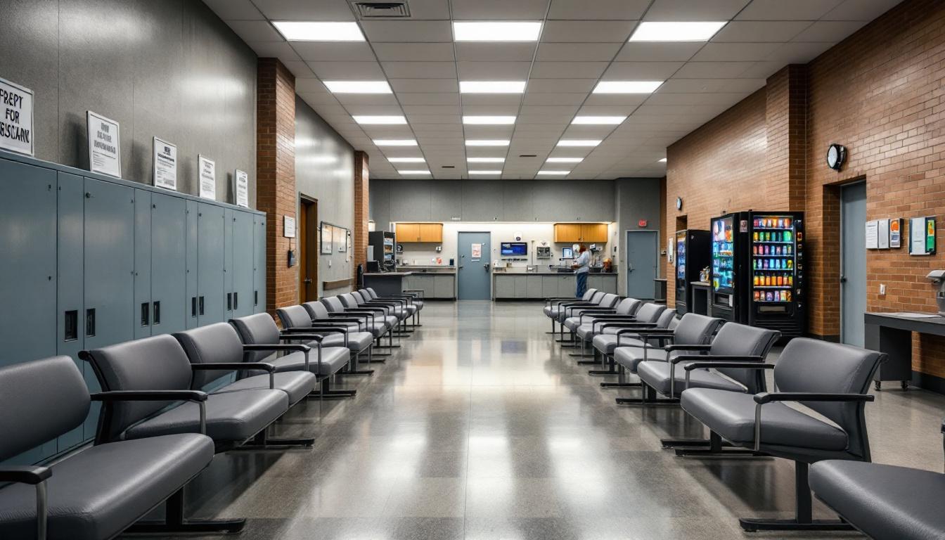 Visitation area at Larimer County Jail