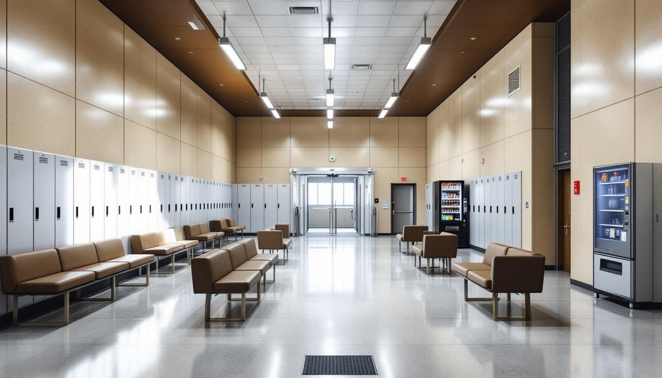 Visitation facilities and waiting area at ADX Florence