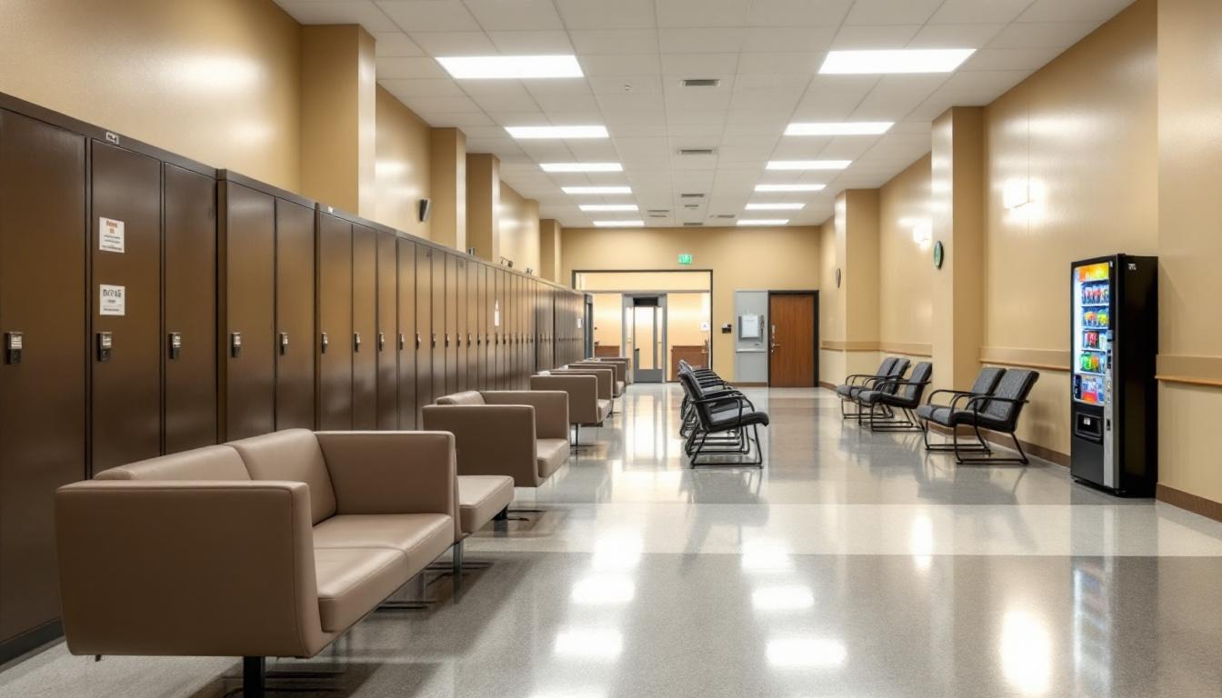 Visitation facilities and waiting area at Weld County Sheriff - North Jail Complex