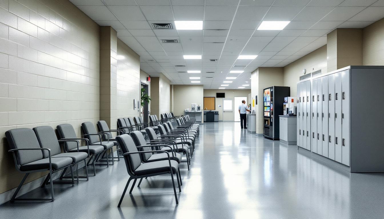 Visitation area at Logan County Detention Center