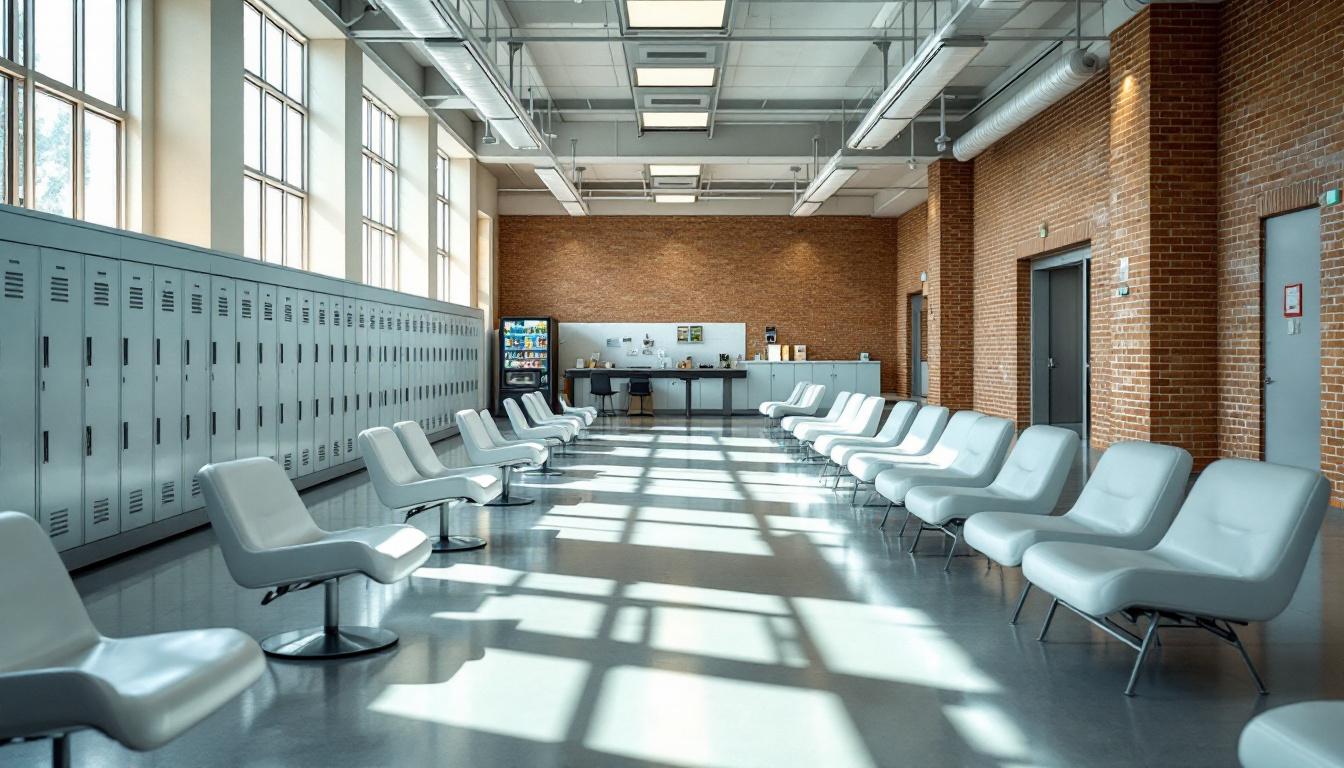 Visitation facilities and waiting area at United States Penitentiary, Thomson