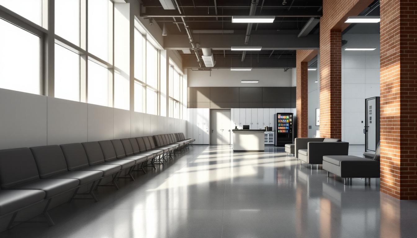 Visitation facilities and waiting area at Arapahoe County Detention Center