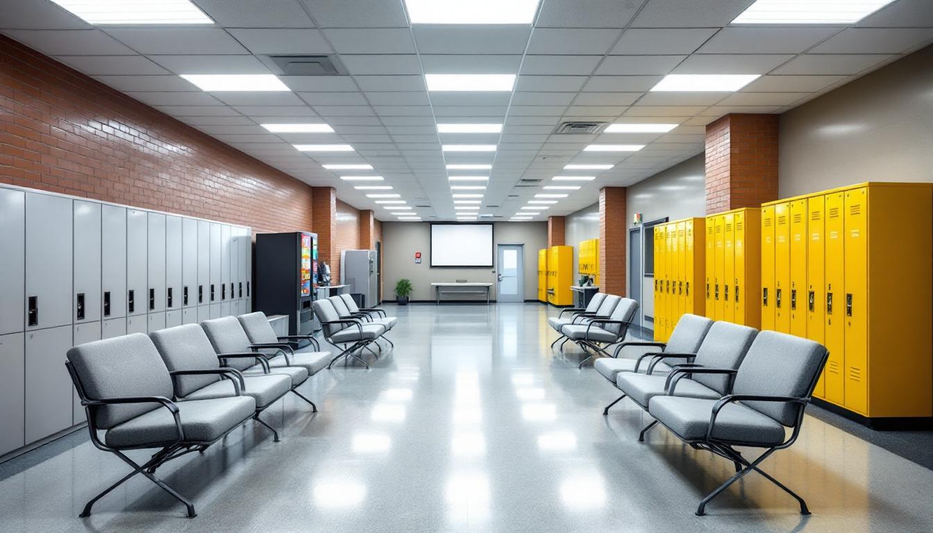 Visitation facilities and waiting area at Arkansas Valley Correctional