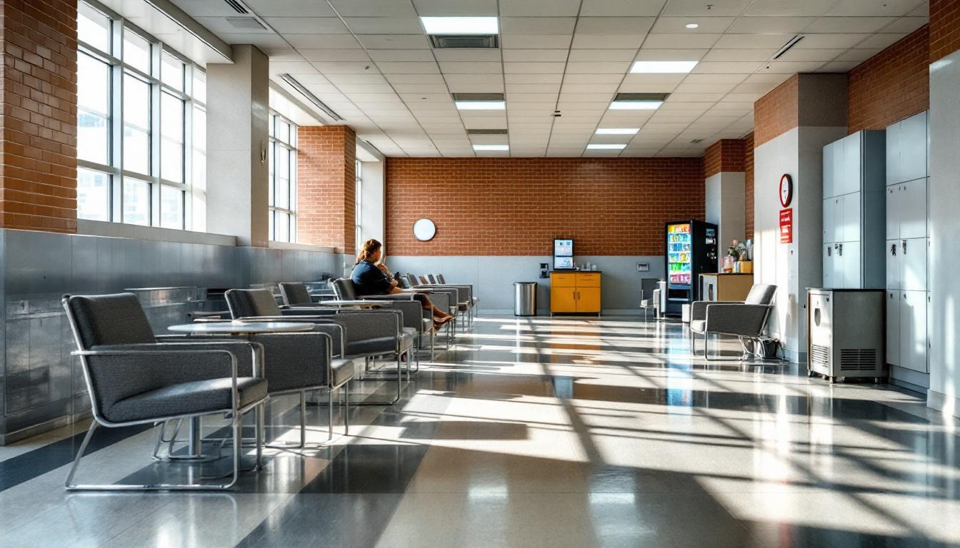 Visitation facilities and waiting area at Larimer County Jail