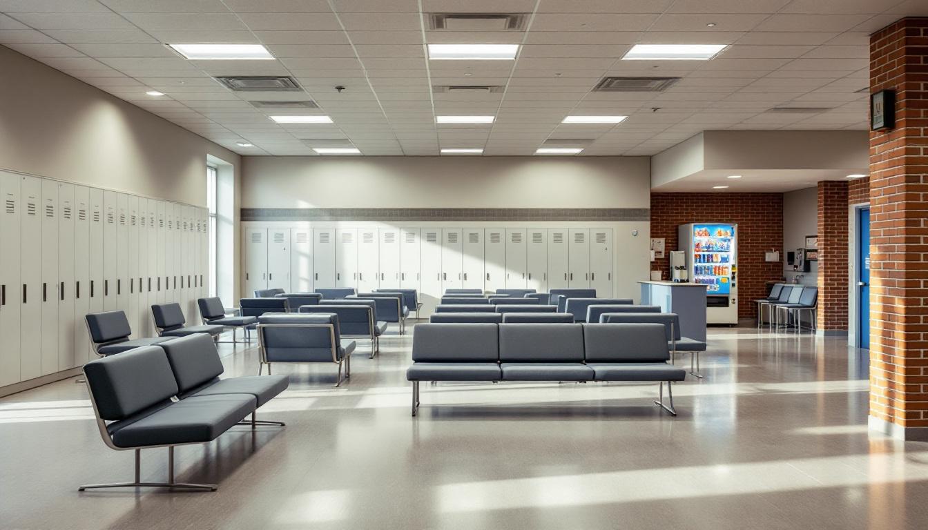 Visitation facilities and waiting area at Pueblo County Detention