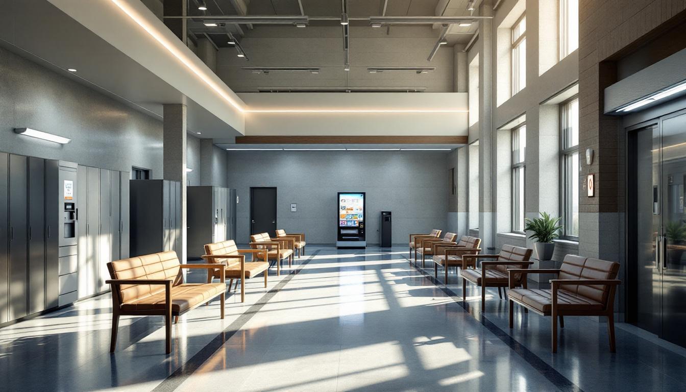 Visitation facilities and waiting area at Limon Correctional Facility