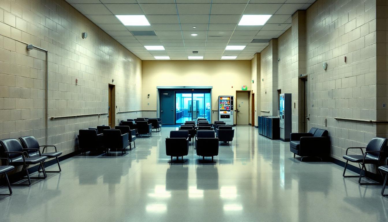 Visitation facilities and waiting area at Pueblo County Detention
