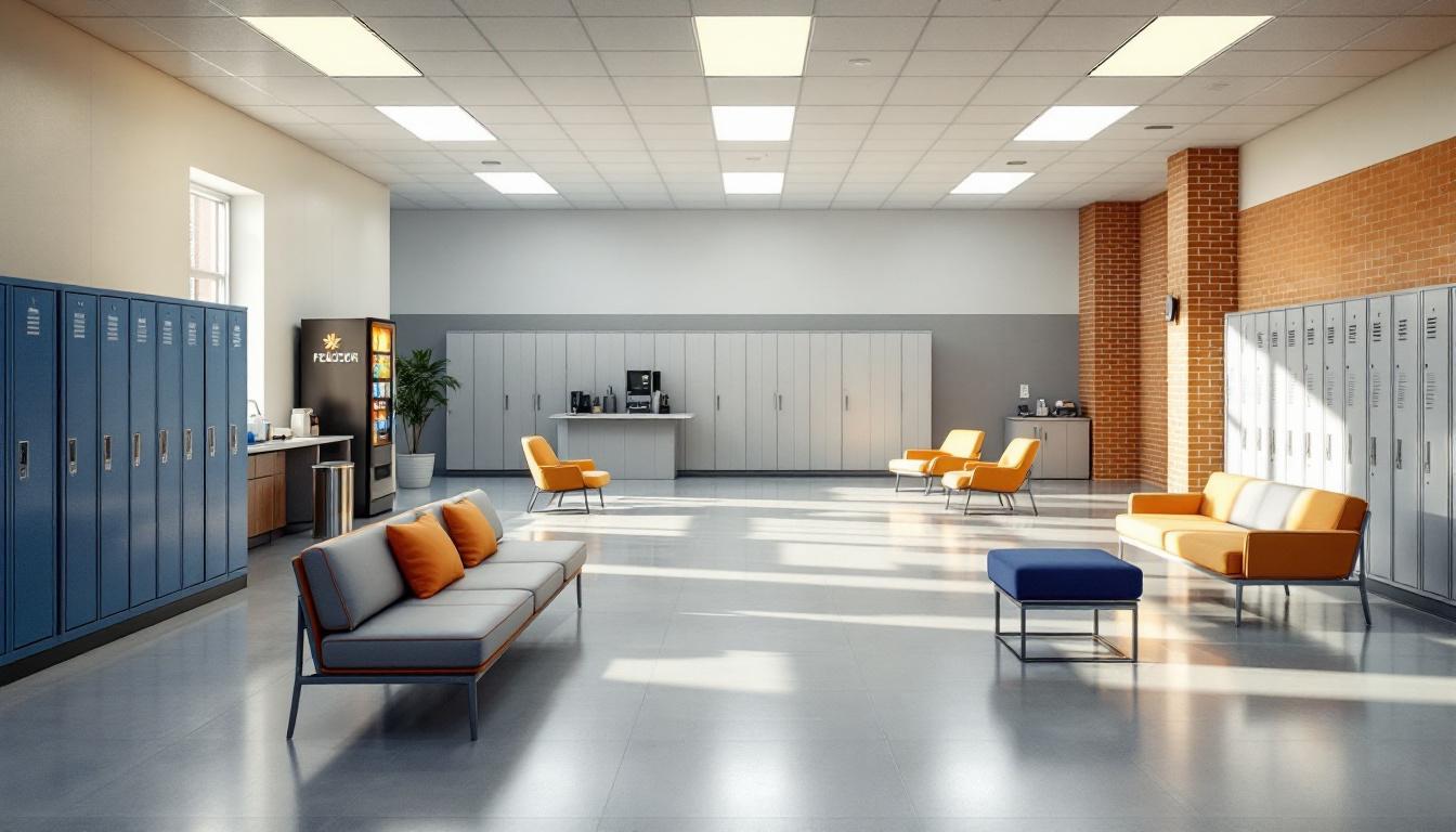 Visitation facilities and waiting area at Colorado State Penitentiary
