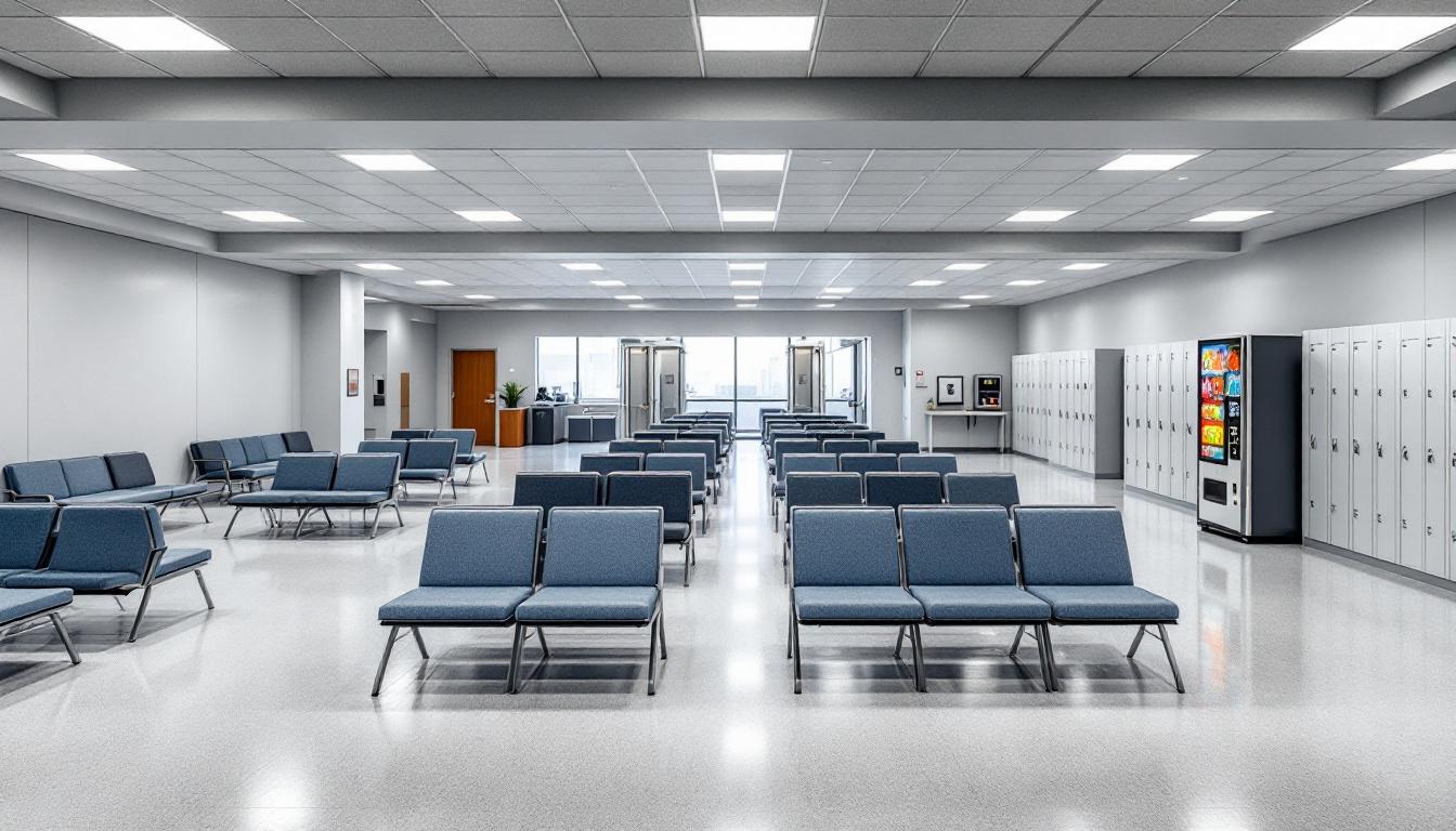 Visitation facilities and waiting area at Las Animas County Sheriff