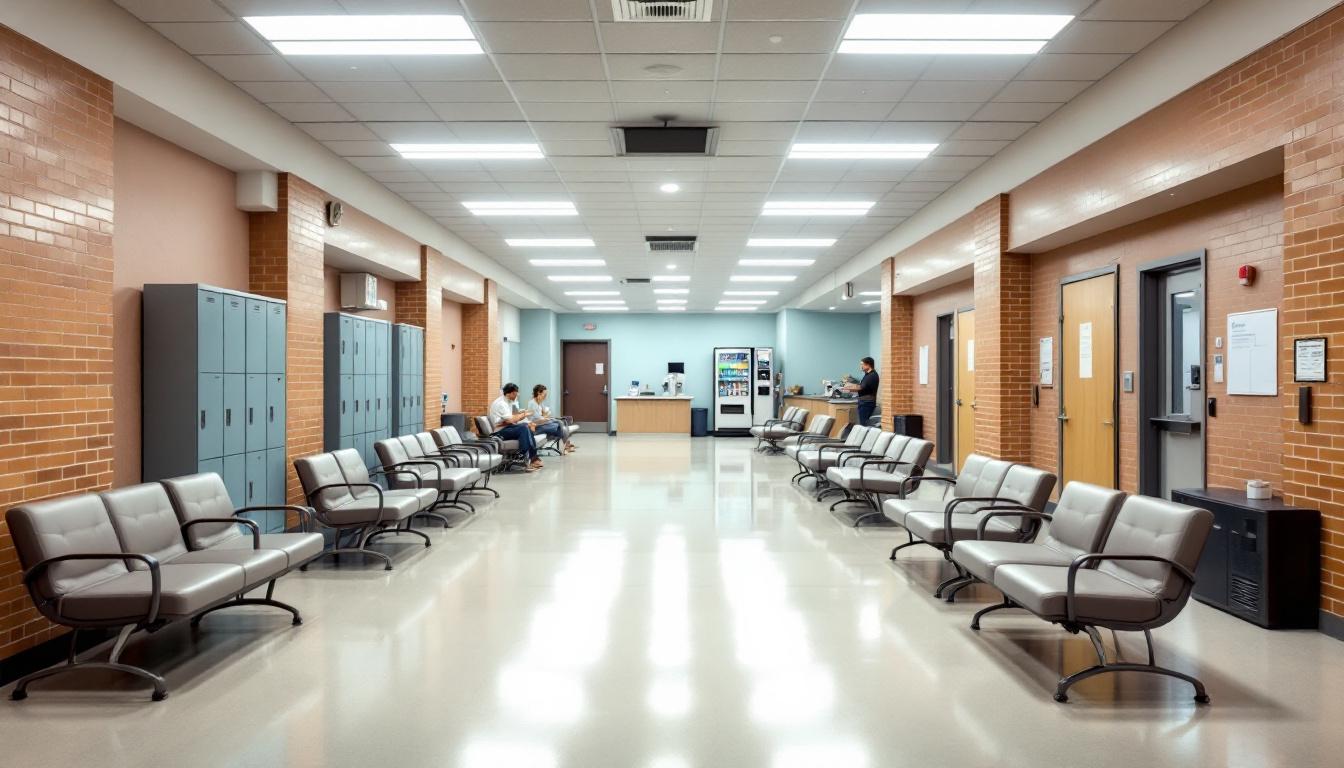 Visitation area at Lovelock Correctional Center