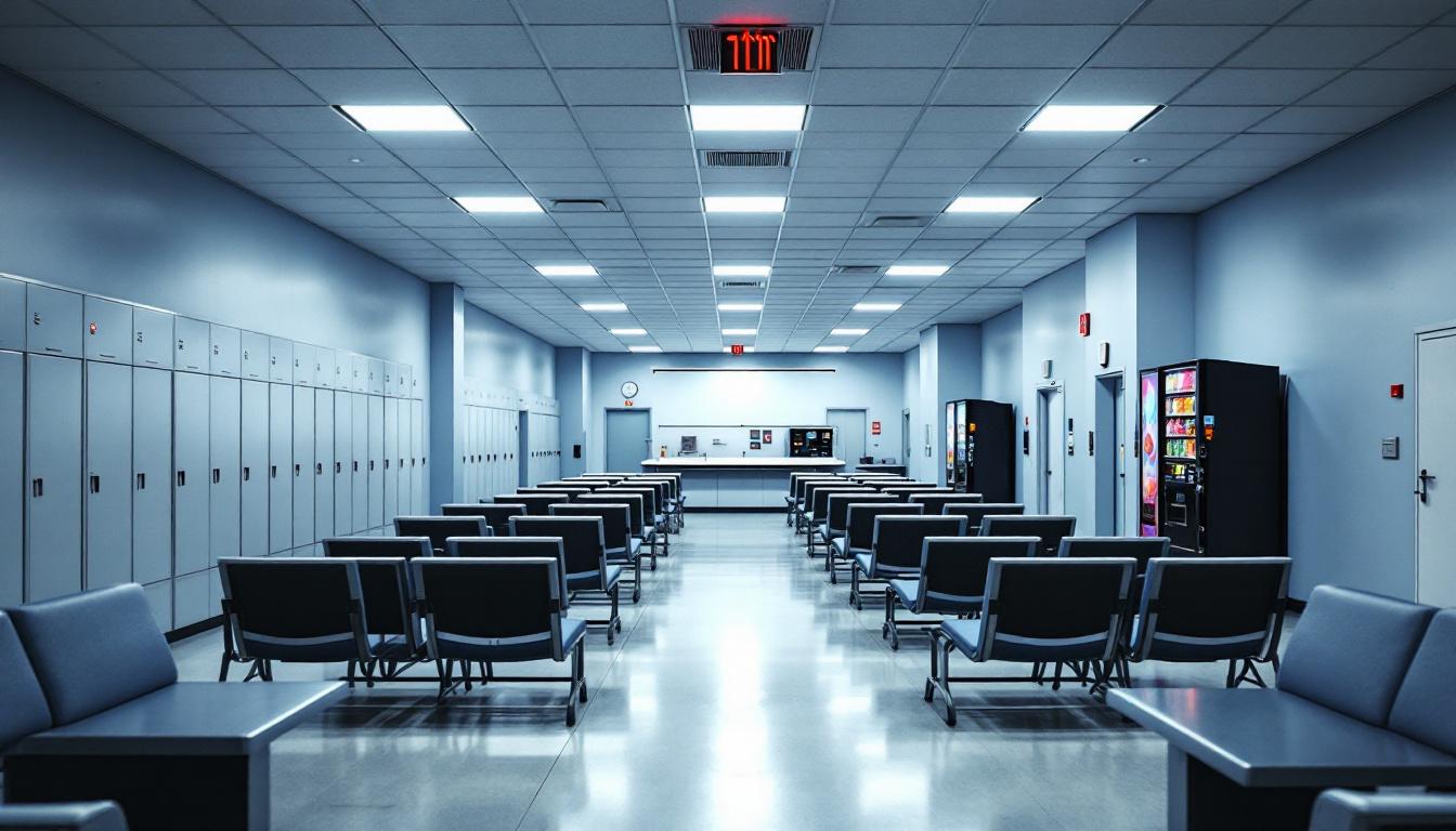 Visitation facilities and waiting area at Clark County Detention Center