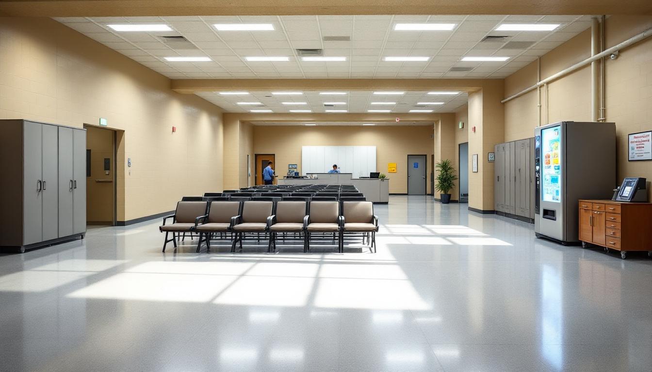 Visitation facilities and waiting area at Lovelock Correctional Center