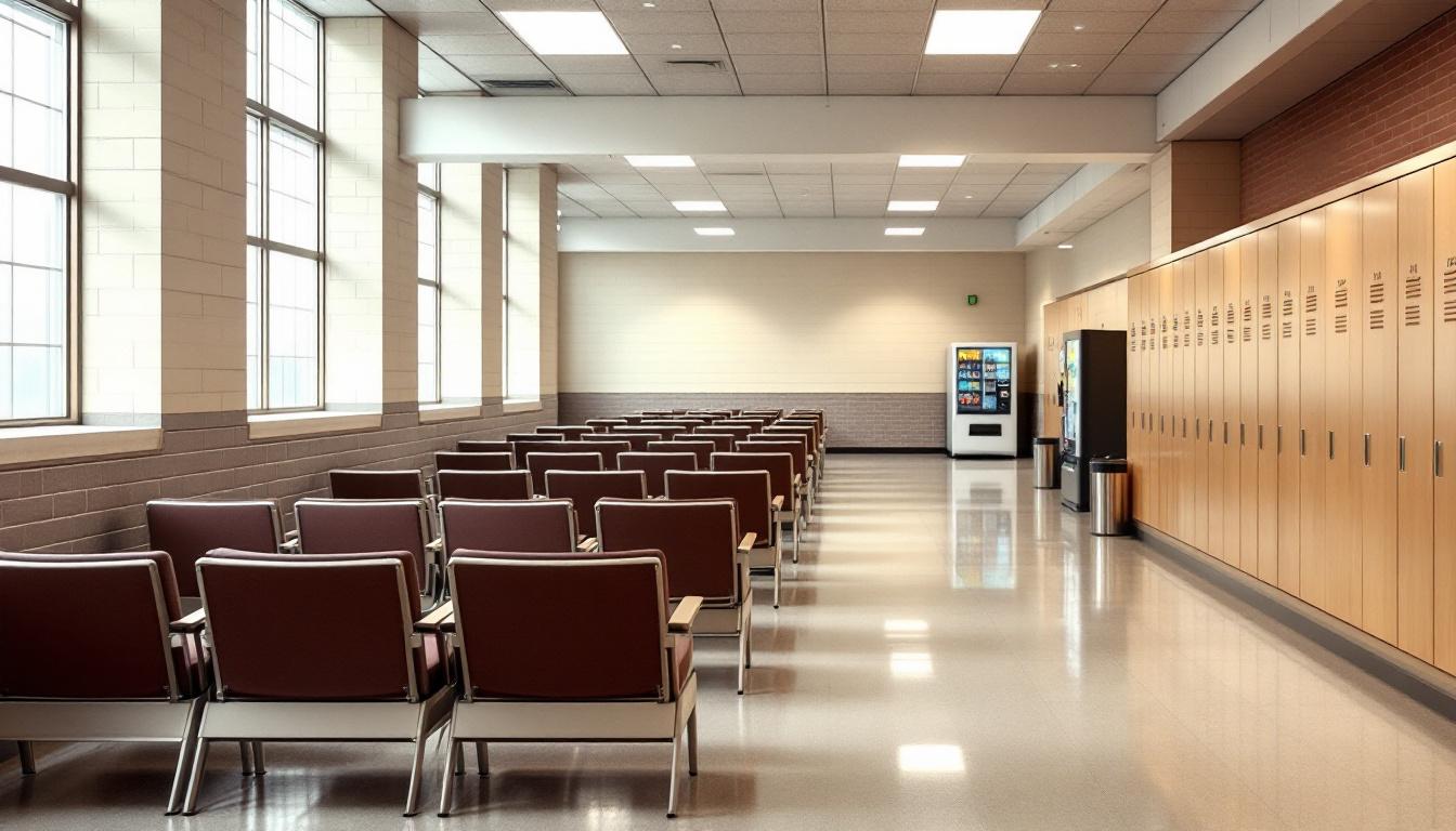 Visitation facilities and waiting area at Lovelock Correctional Center