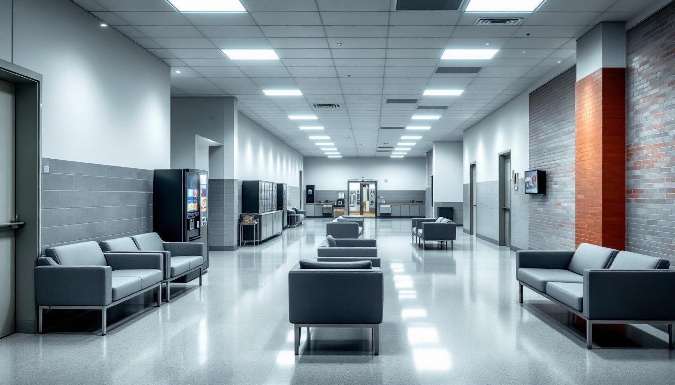 Visitation facilities and waiting area at Lovelock Correctional Center