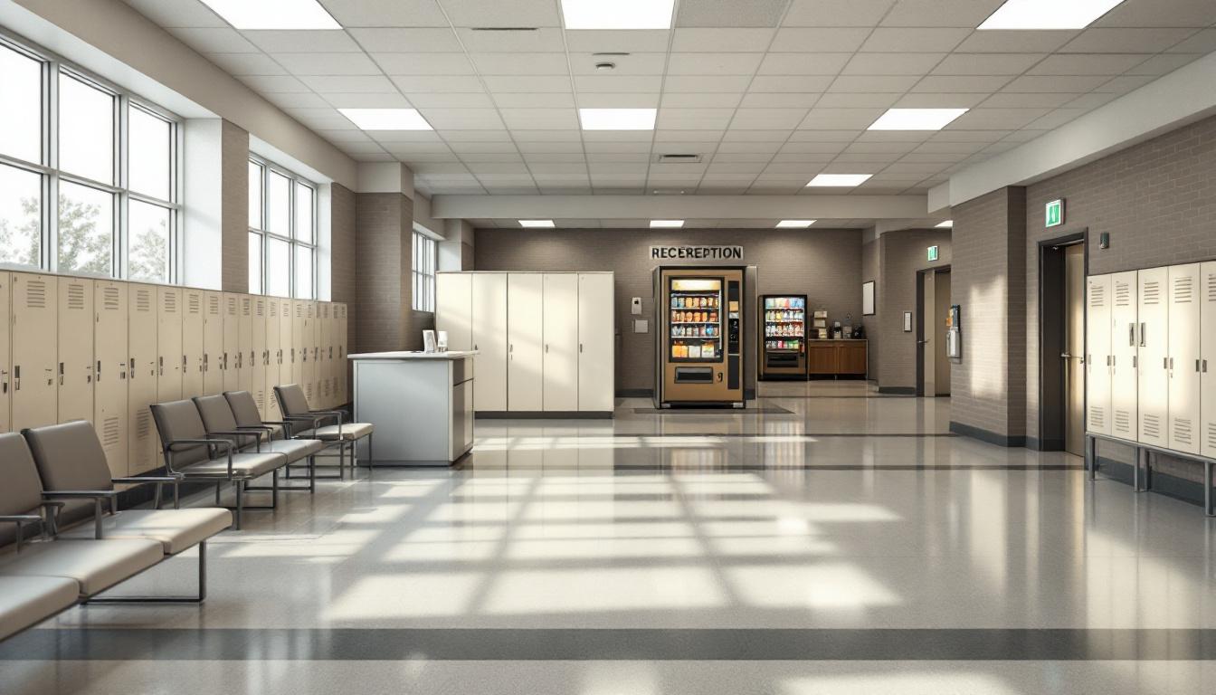 Visitation facilities and waiting area at Carson City Jail