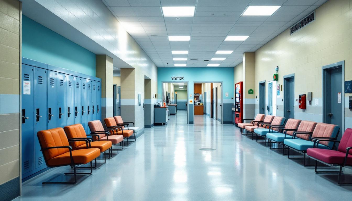 Visitation facilities and waiting area at Warm Springs Correctional Center