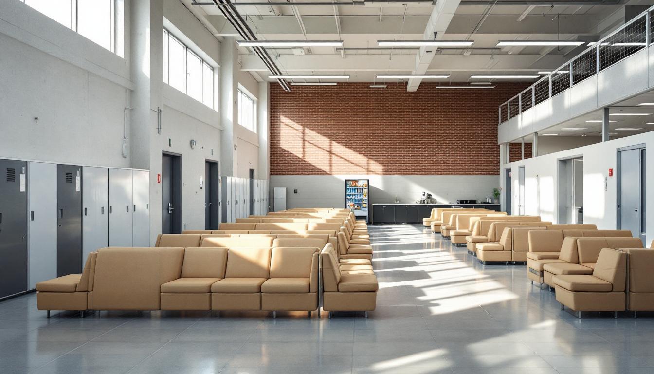 Visitation facilities and waiting area at Clark County Detention Center