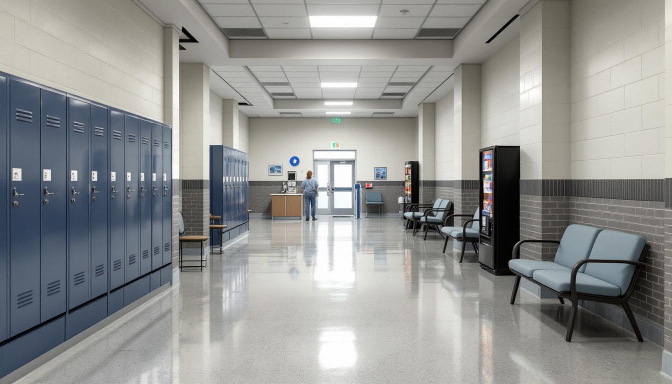 Visitation facilities and waiting area at Las Vegas Detention Center