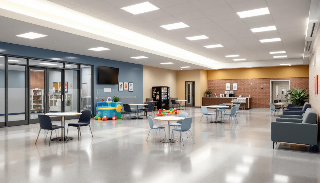 Visitation facilities and waiting area at Florence McClure Women's Correctional Center