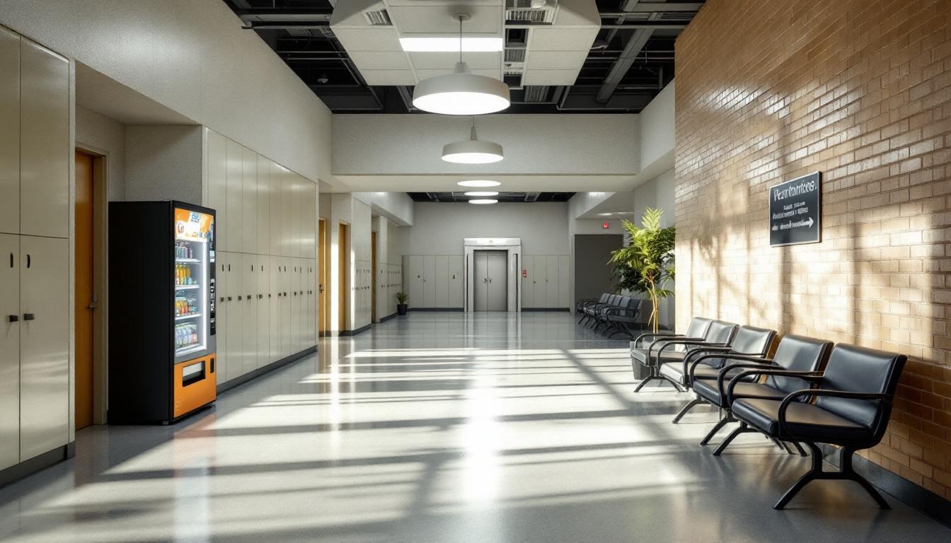 Visitation facilities and waiting area at Florence McClure Women's Correctional Center