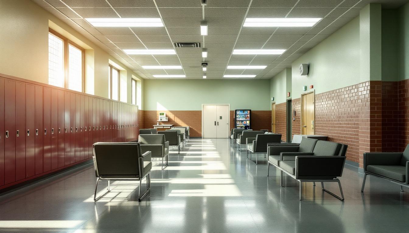 Visitation facilities and waiting area at Elko County Jail