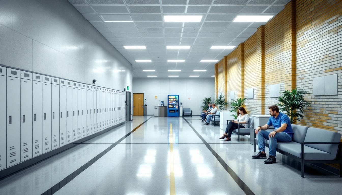 Visitation facilities and waiting area at Northern Nevada Correctional Center