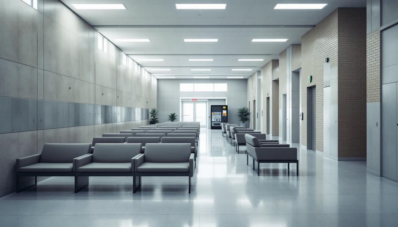 Visitation facilities and waiting area at Southern Desert Correctional Center