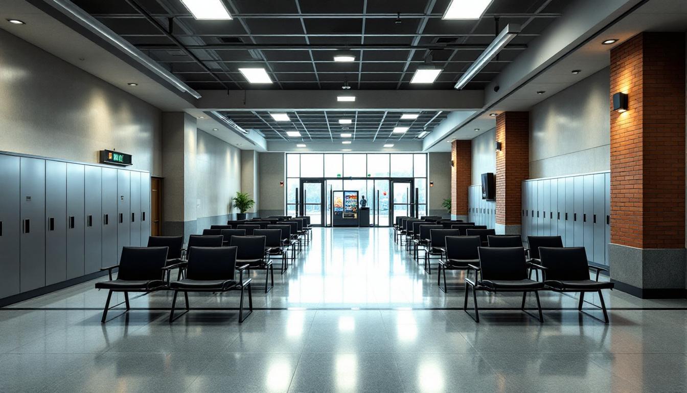 Visitation facilities and waiting area at FCI McDowell