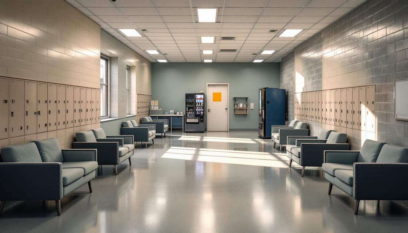 Visitation facilities and waiting area at FCI Williamsburg