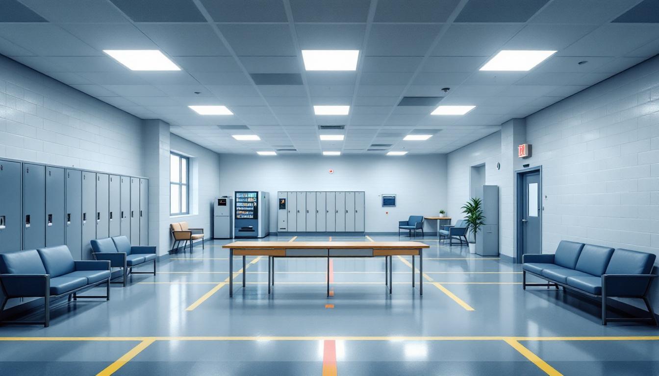 Visitation facilities and waiting area at Southern Regional Jail