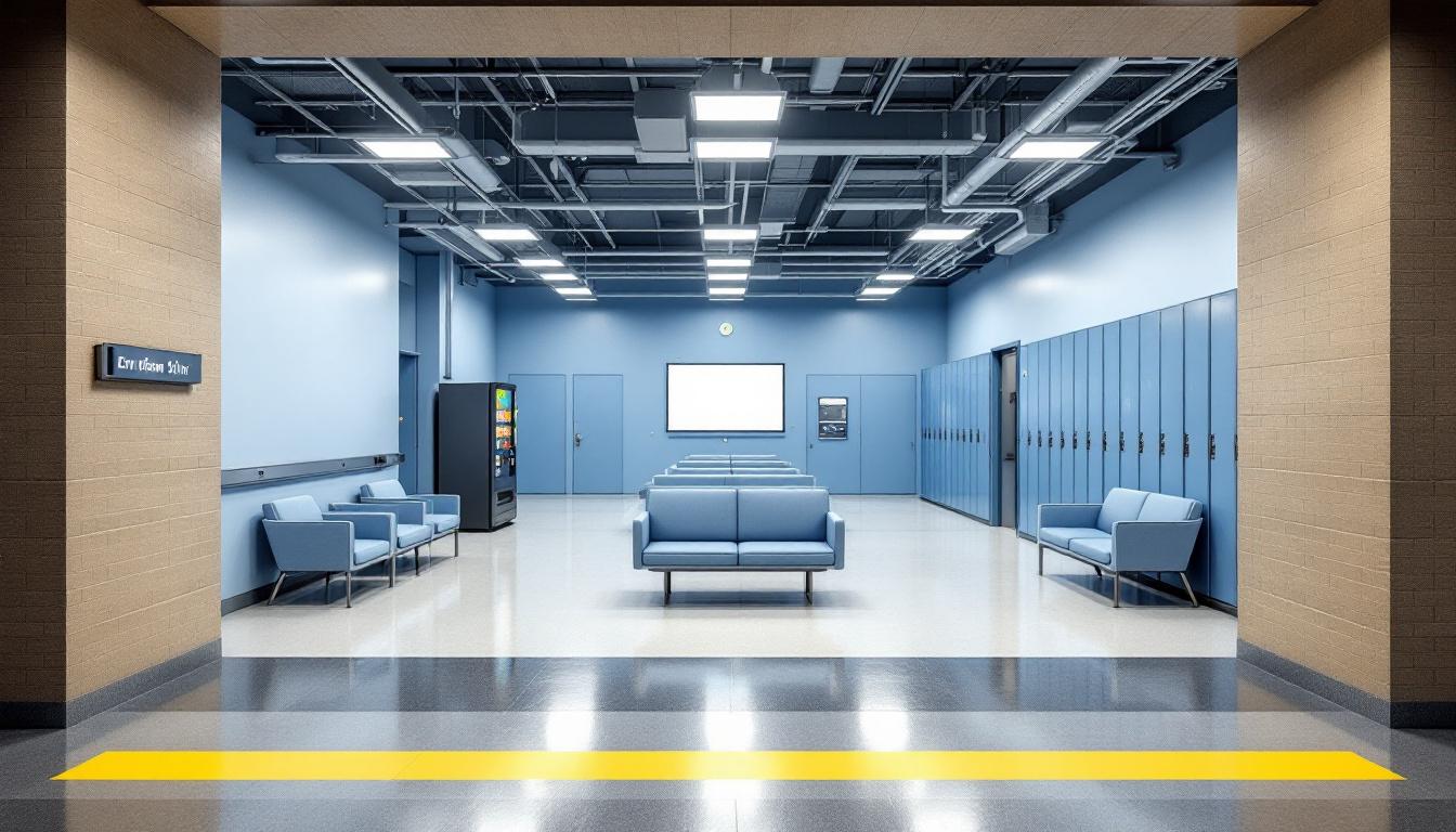 Visitation area at Lakin Correctional Center