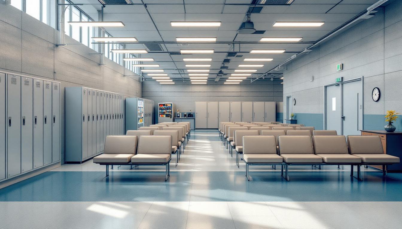 Visitation facilities and waiting area at Tygart Valley Regional Jail