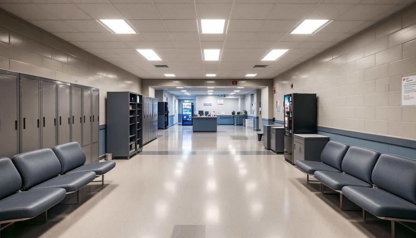 Visitation facilities and waiting area at WV Department of Corrections and Rehabilitation