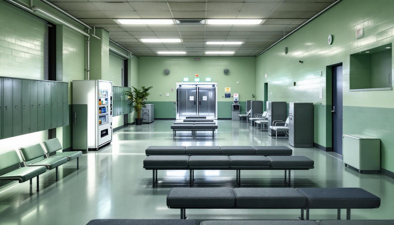 Visitation facilities and waiting area at Mt Olive Correctional Complex