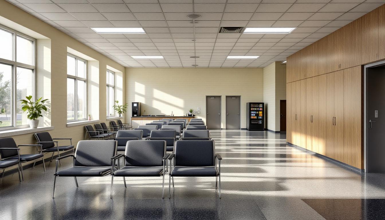 Visitation facilities and waiting area at Southwestern Regional Jail