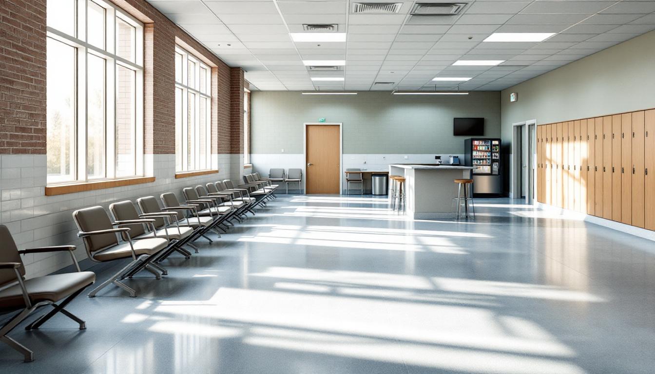 Visitation facilities and waiting area at Mt Olive Correctional Complex